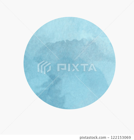 Blue watercolor abstraction. Round spot. Design. Blue watercolor abstraction. Round spot. Design. 122153069
