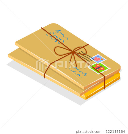 3D Isometric Flat Vector Set of Mailboxes, Post Elements. Item 4 3D Isometric Flat Vector Set of Mailboxes, Post Elements. Item 4 122153164