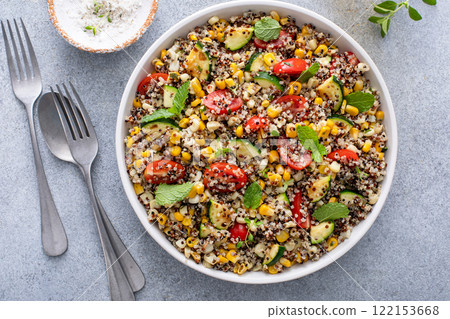 Fresh veggie quinoa salad bowl 122153668