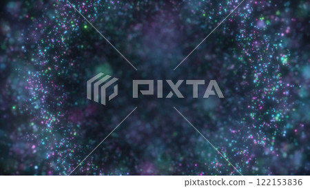 Abstract background with shimmering blue lights and particles creating a dreamy, cosmic atmosphere. Ideal for digital and tech-themed designs Abstract background with shimmering blue lights and particles creating a dreamy, cosmic atmosphere. Ideal for digital and tech-themed designs 122153836