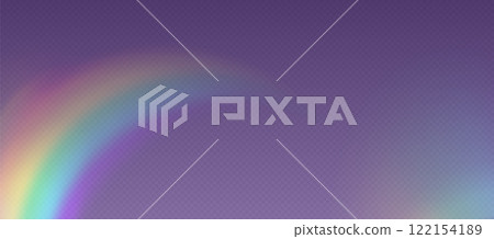 Rainbow refraction overlay, prism light effect, leak flare. Rainbow refraction overlay, prism light effect, leak flare. 122154189
