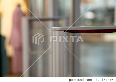 A state-of-the-art scanner entrance gate designed to prevent theft in clothing stores 122154256