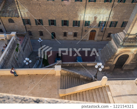 Republic of San Marino. ancient fortress on the mountain Republic of San Marino. ancient fortress on the mountain 122154321