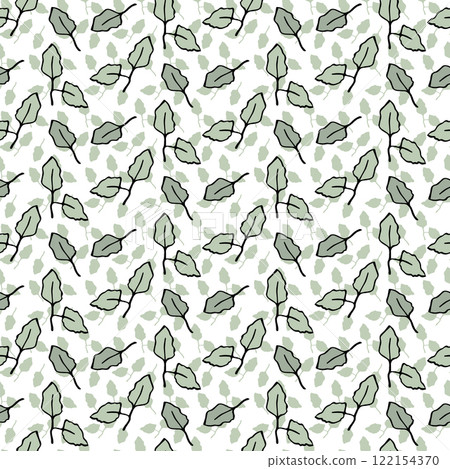 Seamless pattern with small green leaves. Perfect for background, textile, or wrapping paper A delicate, repeating pattern featuring tiny green leaves. Ideal for creating a fresh aesthetic Seamless pattern with small green leaves. Perfect for background, textile, or wrapping paper A delicate, repeating pattern featuring tiny green leaves. Ideal for creating a fresh aesthetic 122154370