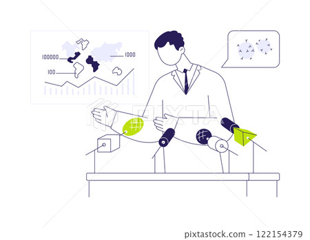 Infection spread public reporting abstract concept vector illustration. 122154379