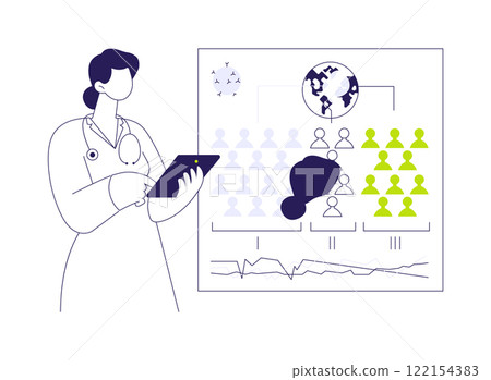 Outbreak investigation abstract concept vector illustration. 122154383