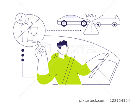 Legal drinking age abstract concept vector illustration. Legal drinking age abstract concept vector illustration. 122154394