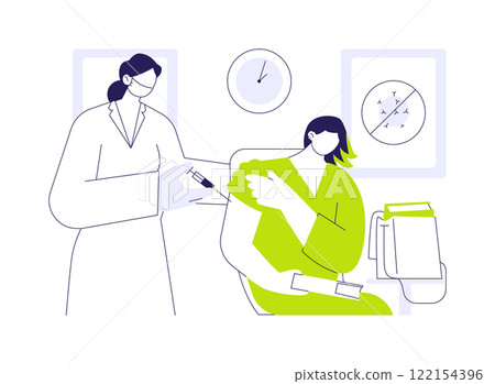 Flu shot abstract concept vector illustration. Flu shot abstract concept vector illustration. 122154396