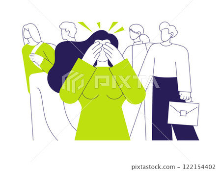 Panic attack abstract concept vector illustration. Panic attack abstract concept vector illustration. 122154402