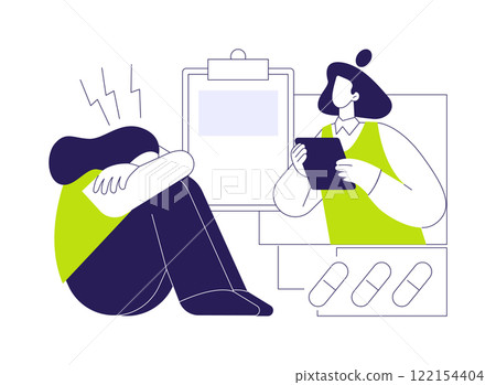 Acute depression abstract concept vector illustration. 122154404