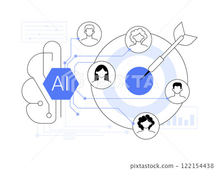 AI-Driven Account-Based Marketing abstract concept vector illustration. AI-Driven Account-Based Marketing abstract concept vector illustration. 122154438