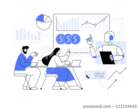 AI-Enhanced Sales Training abstract concept vector illustration. 122154439