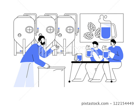 Beer brewing isolated cartoon vector illustrations. 122154449