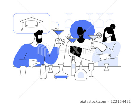 Taste cocktail isolated cartoon vector illustrations. Taste cocktail isolated cartoon vector illustrations. 122154451