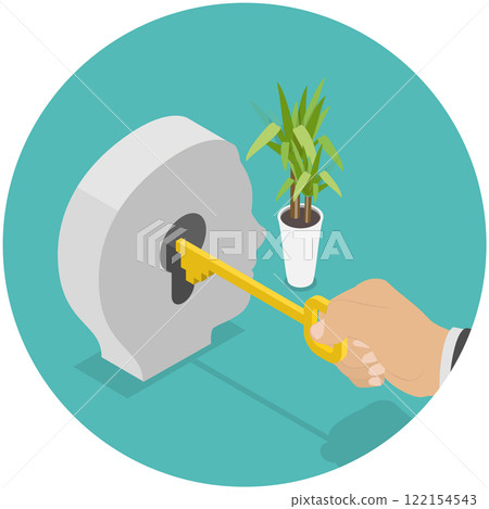 3D Isometric Flat Illustration of Psychotherapy, Exploring the Concept of Therapy, In-depth Analysis 3D Isometric Flat Illustration of Psychotherapy, Exploring the Concept of Therapy, In-depth Analysis 122154543