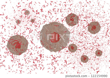 Image of plasma cells producing antibodies Image of plasma cells producing antibodies 122154990