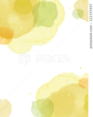 Abstract background illustration using yellow and green watercolor paint smudges Vertical version Abstract background illustration using yellow and green watercolor paint smudges Vertical version 122155447