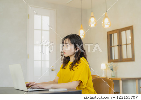 Yellow one piece woman Yellow one piece woman 122155707
