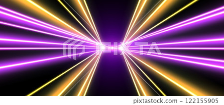 Laser rays or beams, glowing neon lines, bright futuristic background Laser rays or beams, glowing neon lines, bright futuristic background 122155905