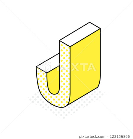 Isometric_3D simple alphabet J Isometric_3D simple alphabet J 122156866