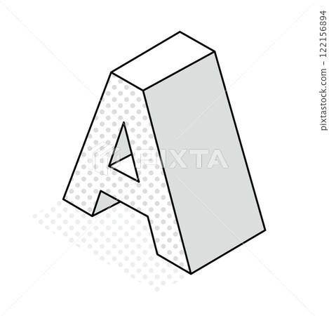 Isometric_three-dimensional simple alphabet A 122156894