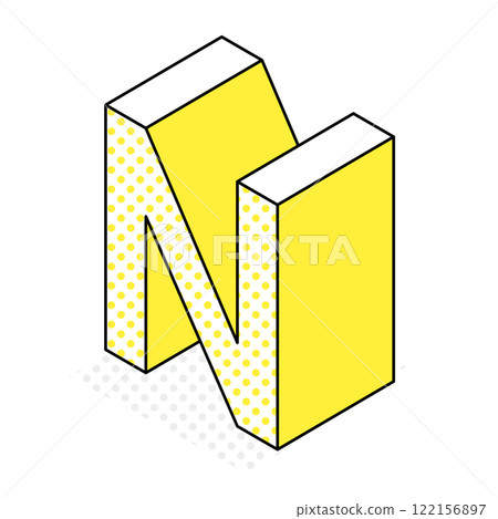 Isometric_3D simple alphabet N 122156897