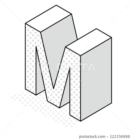 Isometric_3D 和簡單字母 M Isometric_3D 和簡單字母 M 122156898