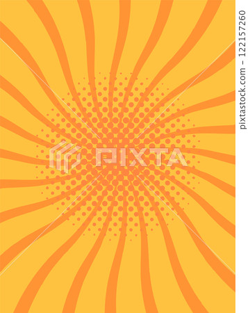 Vibrant orange and yellow pop art background featuring a radial dotted halftone pattern and swirling lines, creating a dynamic and energetic visual effect Vibrant orange and yellow pop art background featuring a radial dotted halftone pattern and swirling lines, creating a dynamic and energetic visual effect 122157260