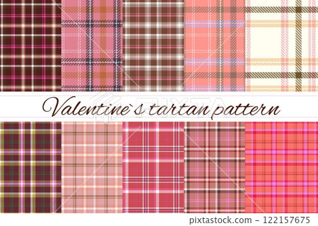 Valentine's Day color tartan check pattern set swatch Valentine's Day color tartan check pattern set swatch 122157675