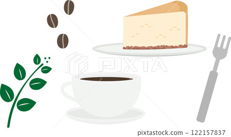 時尚咖啡與起司蛋糕插畫素材集 時尚咖啡與起司蛋糕插畫素材集 122157837