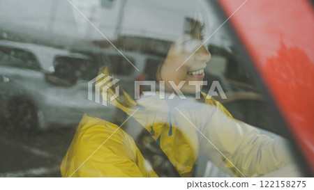 Driving on a rainy day 122158275