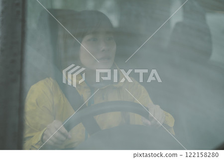 Driving on a rainy day 122158280