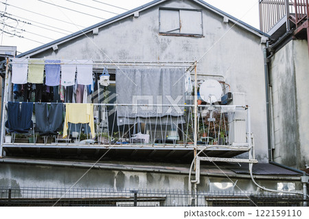 Laundry drying rack in a retro residence Laundry drying rack in a retro residence 122159110