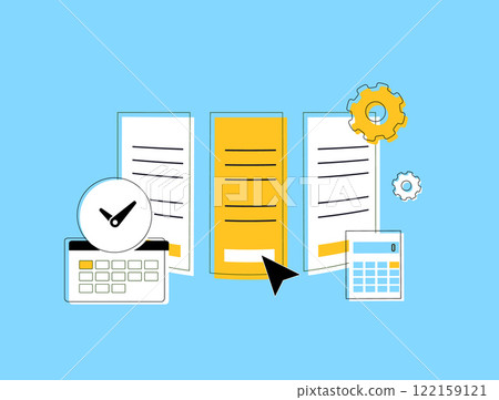 Subscription-based business models. Recurring payments, benefits like premium access and customer satisfaction graphs to demonstrate value and retention in subscription services. Vector illustration 122159121