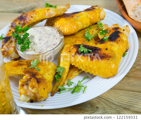 Crispy roasted chicken wings 122159331