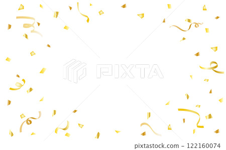Golden confetti falling background illustration material Golden confetti falling background illustration material 122160074