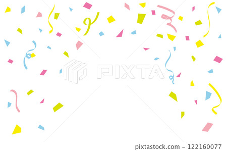 Colorful confetti falling background illustration material 122160077