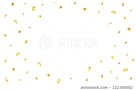 金色五彩紙屑跳舞背景插畫素材 122160082