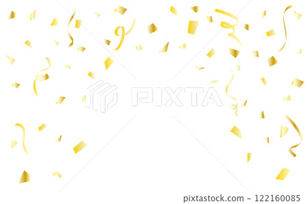 金色五彩紙屑跳舞背景插畫素材 122160085