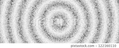 Radial halftone circle background. Black dotted sound wave ring wallpaper. Stipple epicenter, target, radar concept. Ripple concentric signal vibration element. Vector round dashed and dotted gradient Radial halftone circle background. Black dotted sound wave ring wallpaper. Stipple epicenter, target, radar concept. Ripple concentric signal vibration element. Vector round dashed and dotted gradient 122160110