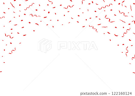Red confetti vector illustration Red confetti frame Red confetti vector illustration Red confetti frame 122160124