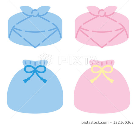 Lunch bag illustration set 122160362