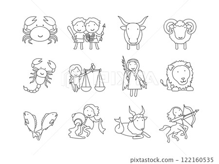 星座 12 標誌白色 122160535