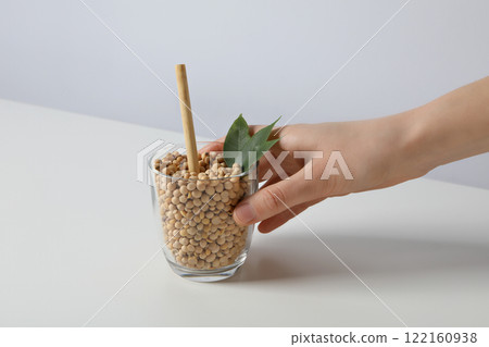 Soy and milk, concept of healthy food 122160938