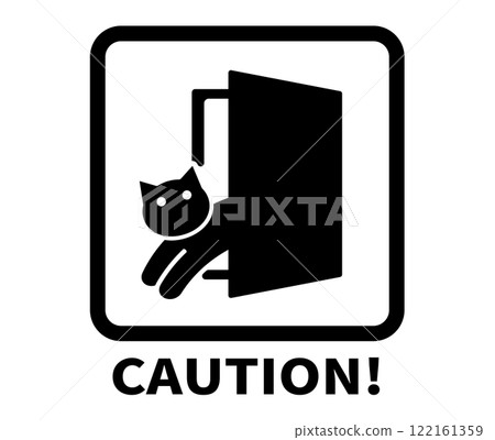 一隻貓從門裡逃出來的圖標 122161359