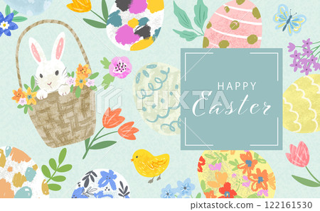 Hand-drawn, stylish Easter design for background 122161530