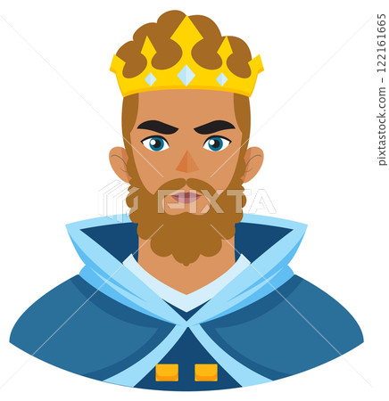 Royal King with Golden Crown 122161665