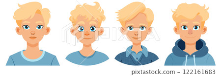 Blonde Boys Vector Illustration Blonde Boys Vector Illustration 122161683