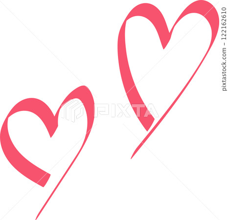 Hand-drawn pink heart illustration material Hand-drawn pink heart illustration material 122162610