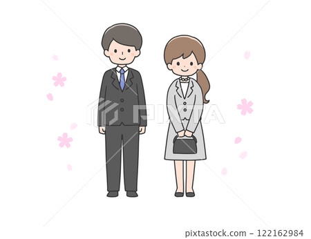 Men and women in suits 122162984